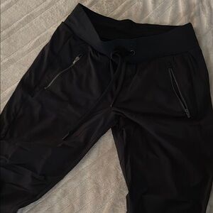 Black Jogger Pants with Zipper Pockets
